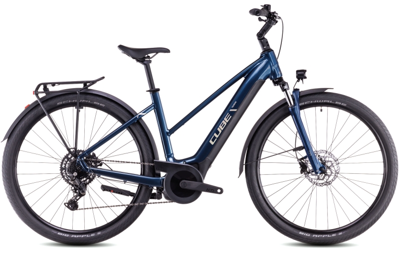 Cube Touring Hybrid ONE Trapeze DeepBlue n Chrome 2025 New Forest Cycling